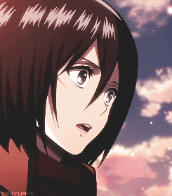 tsuyuake:  The rare smiles of the birthday girl.  Happy birthday, Mikasa.  