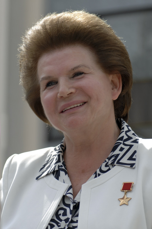 fyeahcosmonauts:
“ Valentina Tereshkova turns another year older today. She became the first woman in space on 16 June 1963 aboard Vostok 6. Her call sign was чайка(chaika), seagull.
(Source)
”