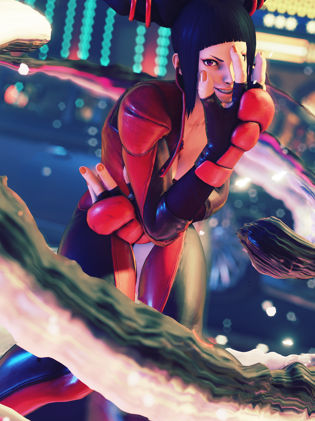 eyezehuhh:Street Fighter V Juri Han dat jojo pose &lt;3