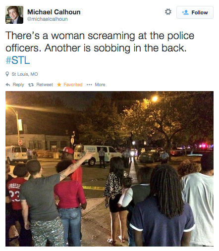 irlflamedemon:  ghostkatvantas:  socialjusticekoolaid:  revolutionarykoolaid: Happening Now (10.8.14): Oh dear God, not again. Another life lost in St Louis. So little information right now, but it seems that an unarmed 18-year old boy was tased then