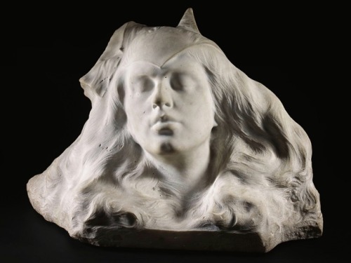 Nocturne White marble Art by Louis-Jacques Guigues.(1867-1943).