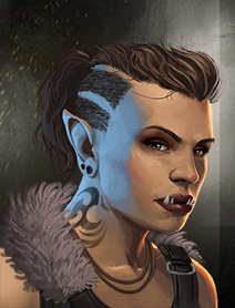 runtheshadows:  Ork Female Shadowrunners Portraits from Shadowrun Returns and Shadowrun Dragonfall. 