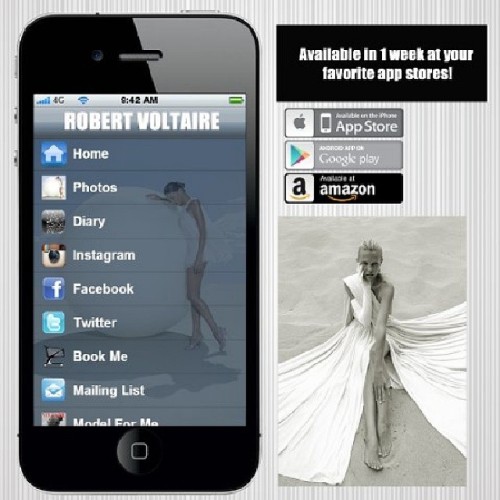 In 1 week or less download the #robertvoltaire #app at your favorite app stores!