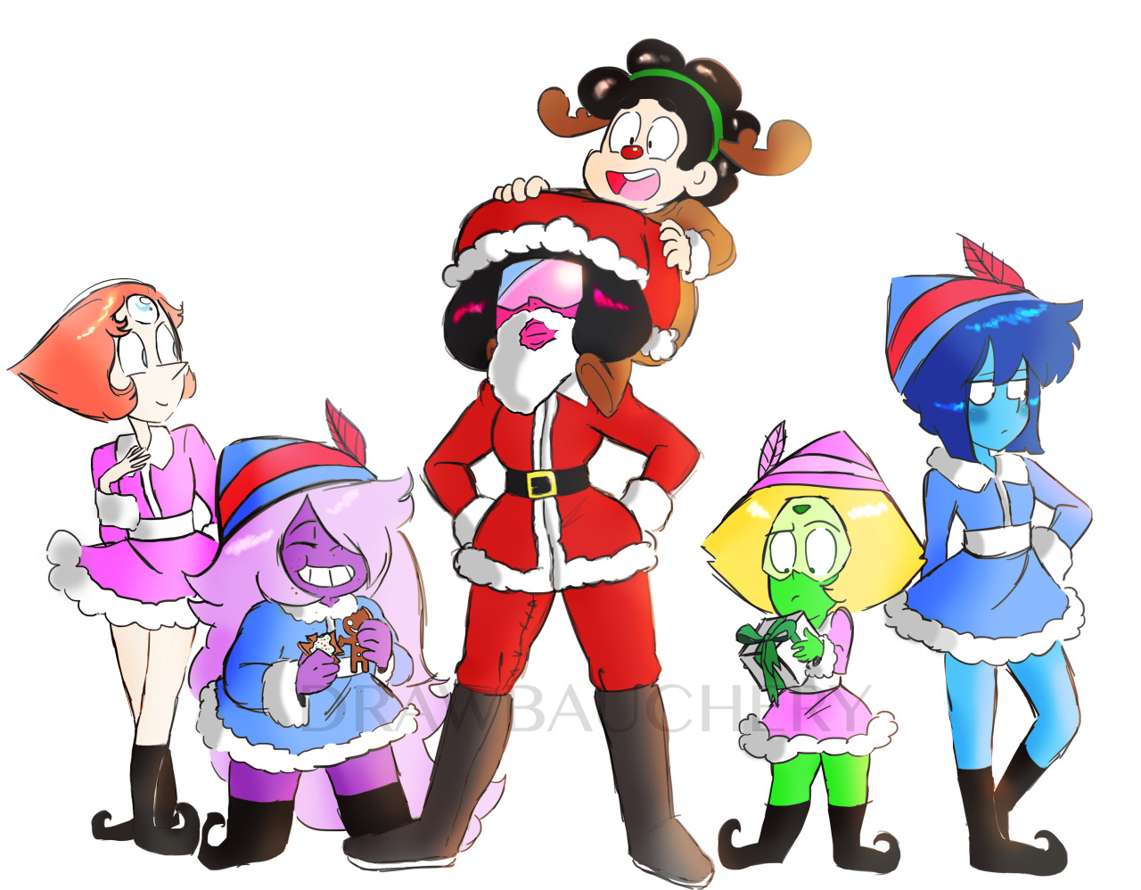 I added some elves and a reindeer