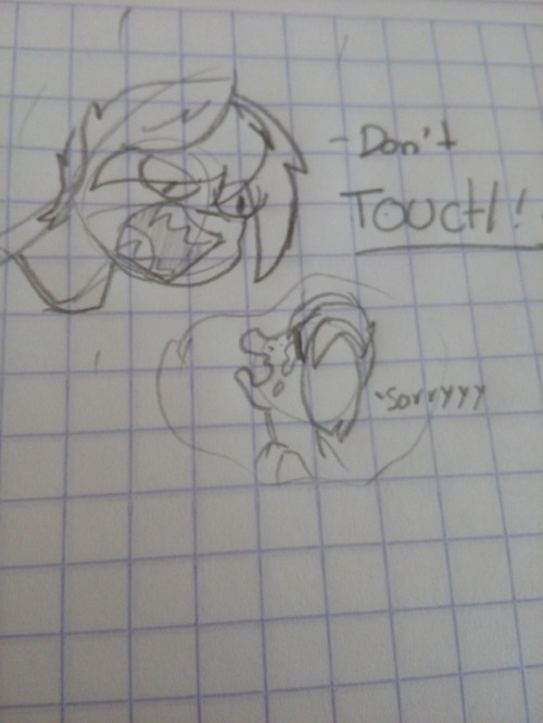 pony-chanowo: He say dont touch   @shinonsfw  lol poor lil ponyo, thats adorable