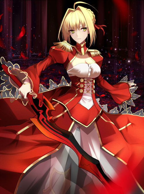 thetangles:  ★ シグレ | 1 * 2 ☆ ⊳ saber and red saber (fate/go) ✔ republished w/permission