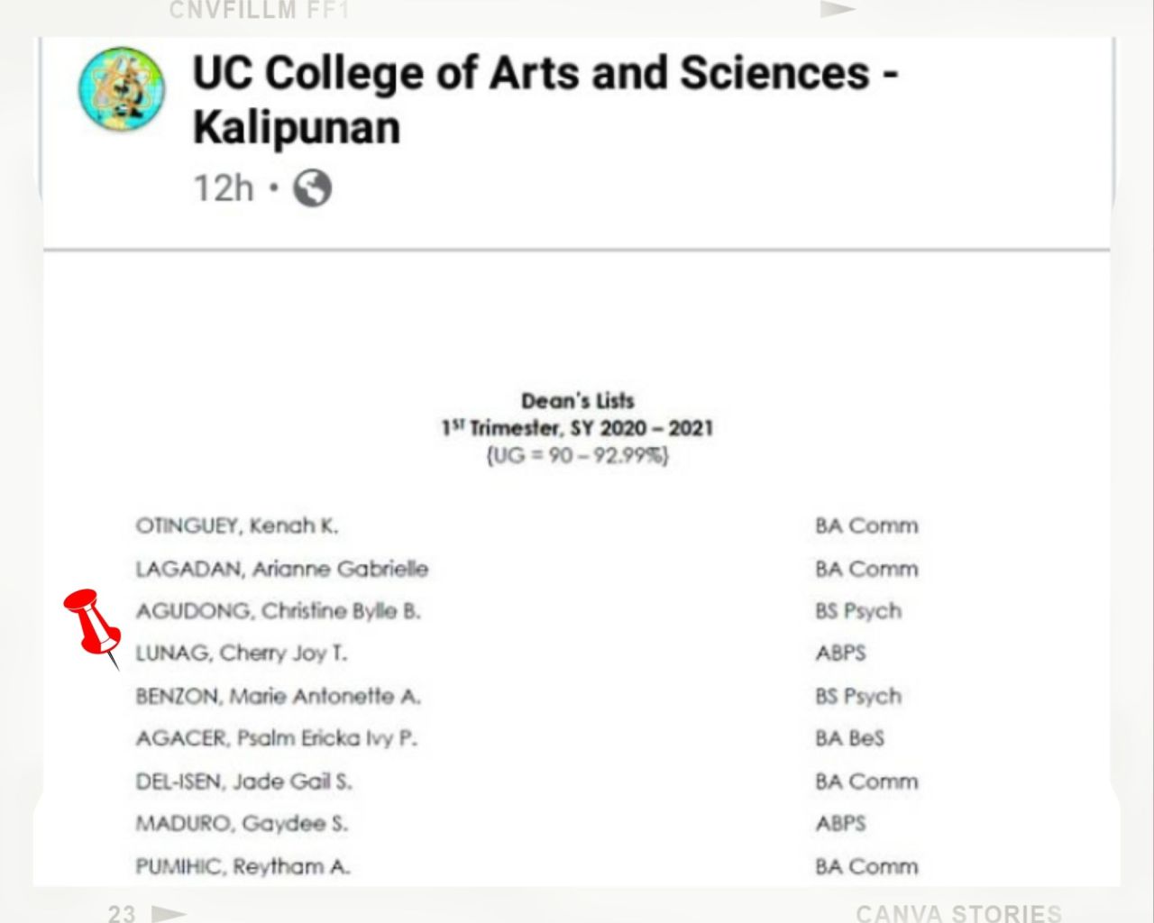 UC College of Arts and Sciences - Kalipunan