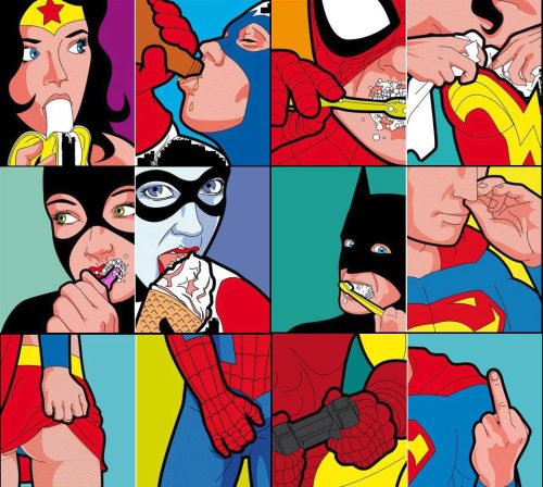 The secret lives of superheroes.