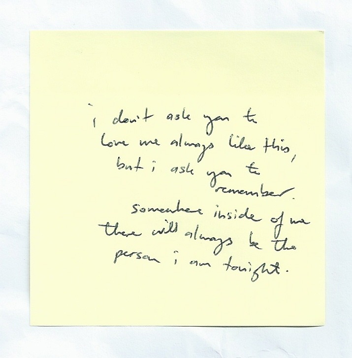 nicethingsinuglyhandwriting:
“There will always be the person I am tonight // F. Scott Fitzgerald.
”