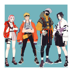 mochipanko:   NARUTO x fashion! Team 7 🍥