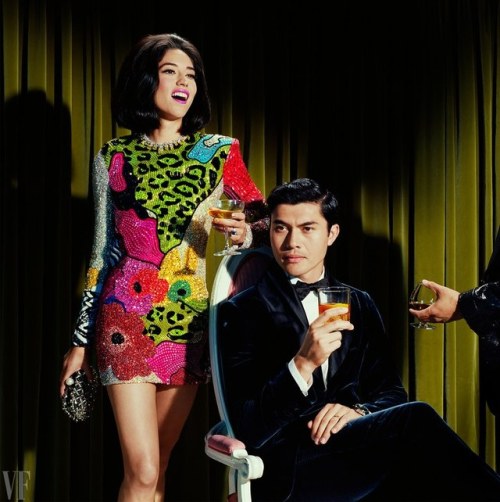 crazyrichexplainer:Eleanor Young (Michelle Yeoh), Nick Young (Henry Golding), Astrid Leong-Teo (Gemm