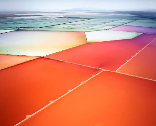 Salt ponds resemble watercolor paintings in these stunning photos by David Burdeny for his