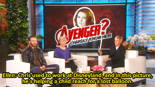 bealeeve-me:  in which we are all Scarlett Johannson [x] bonus Chris being a dork