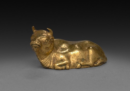 Recumbent Bull, 700s, Cleveland Museum of Art: Chinese ArtSize: Overall: 3.5 x 7 cm (1 3/8 x 2 &frac