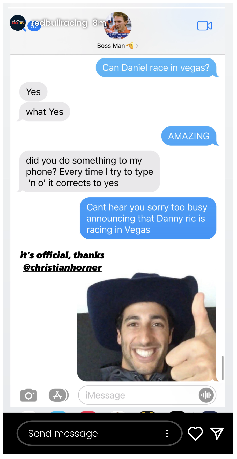 Secret Admin | Daniel Ricciardo Social Media Au
