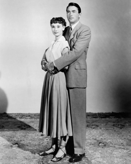 Gregory Peck, Audrey Hepburn and Eddie Albert in Roman Holiday (1953)