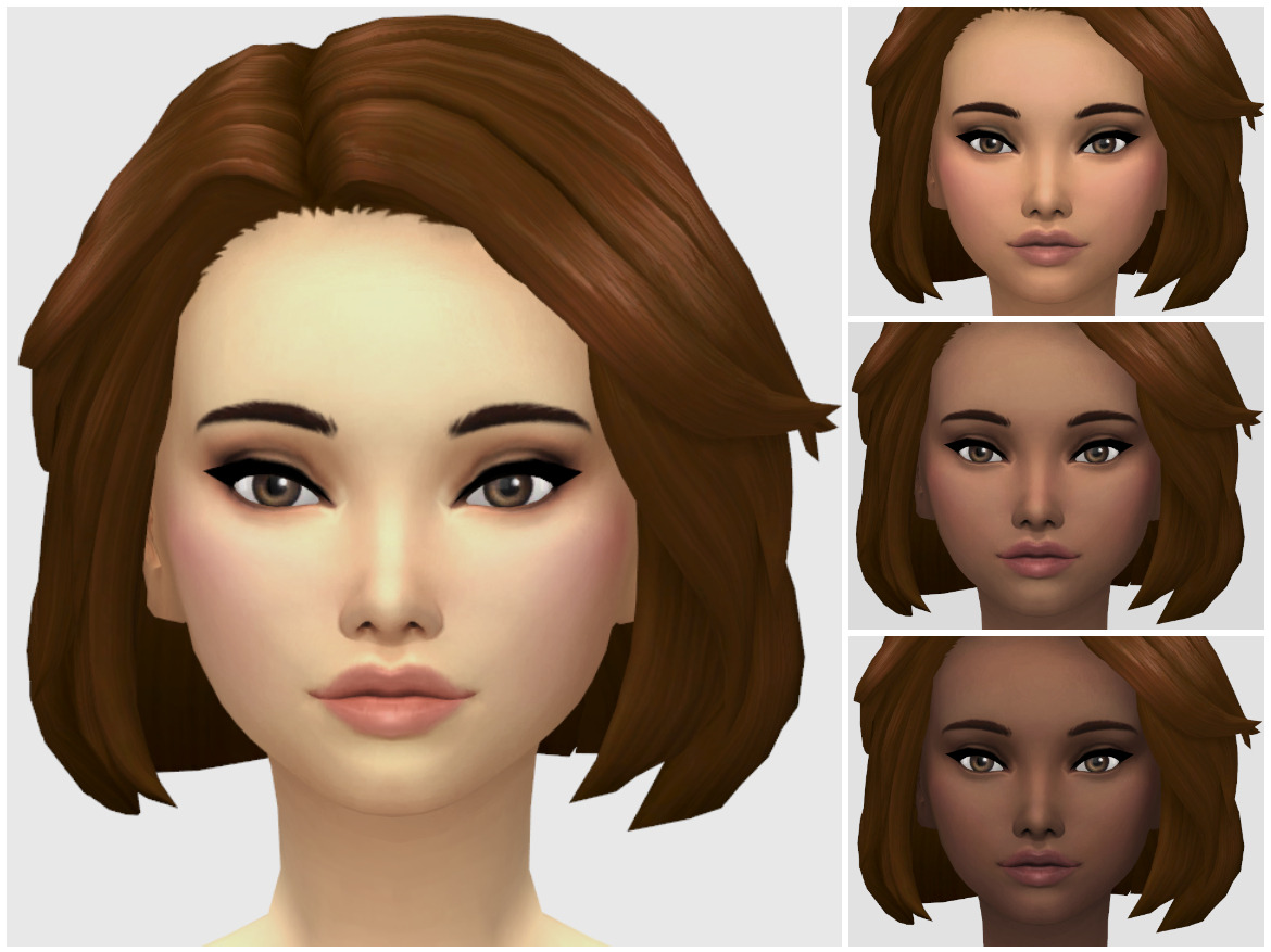 sims 3 default skin vs non default