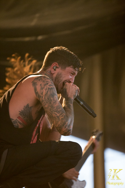 Of Mice & Men playing their first date on the 2014 Vans Warped Tour at Darien Lakes Performing A