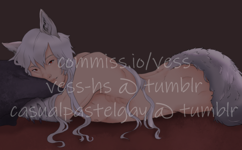 casualpastelgay: I got this wonderful commission of werewolf!Zen from @vess-hs! If you’re inte
