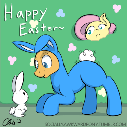 sociallyawkwardpony:  Happy Easter from Caramel