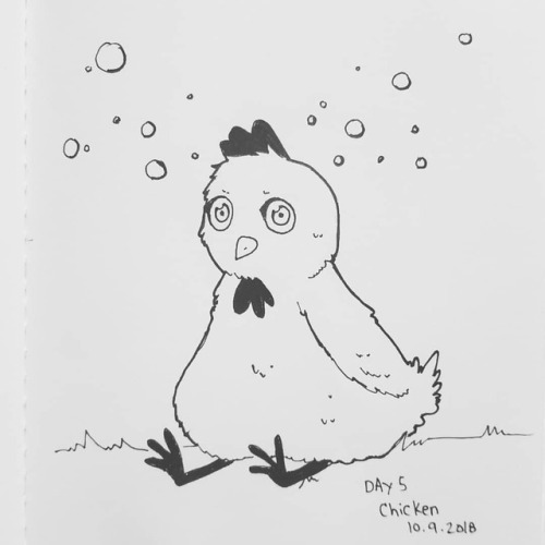 Inktober Day 5: Chicken#inktober #inktoberday5 #chicken #artistsoninstagramhttps://www.instagram