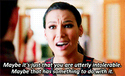 naya-rivera:Kurt I took what you said to heart and I thought long and hard about it, and it occurred