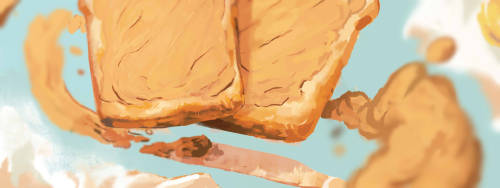 A header I illustrated for a peanut butter spread survey!