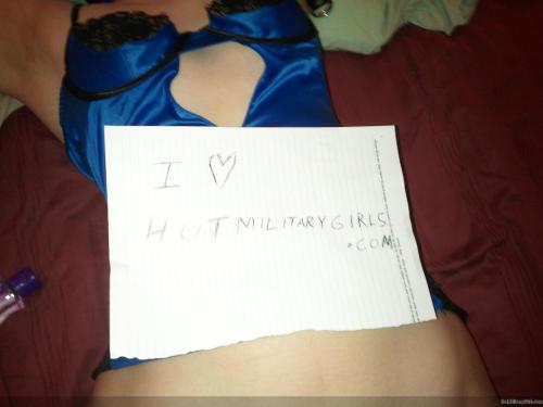 hotmilitarygirls:  Here’s just a few of the hot girls supporting the troops with a fan sign! We ask ALL you girls out there on here to give the troops a smile today by posting a fan sign pic like these on www.HotMilitaryGirls.com where the troops will