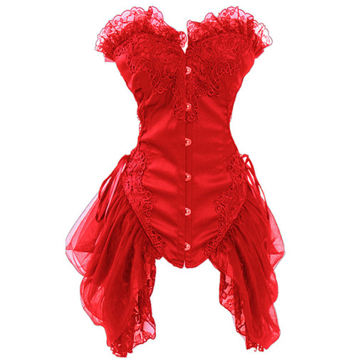 atomicjaneclothing:  Or what about this one?? Red vintage inspired bustier with exquisite embroidery..ooh la,la! 