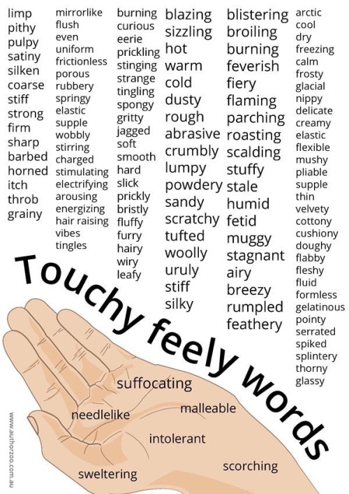 rp-dreamland:A great collection of “touchy feely” words!