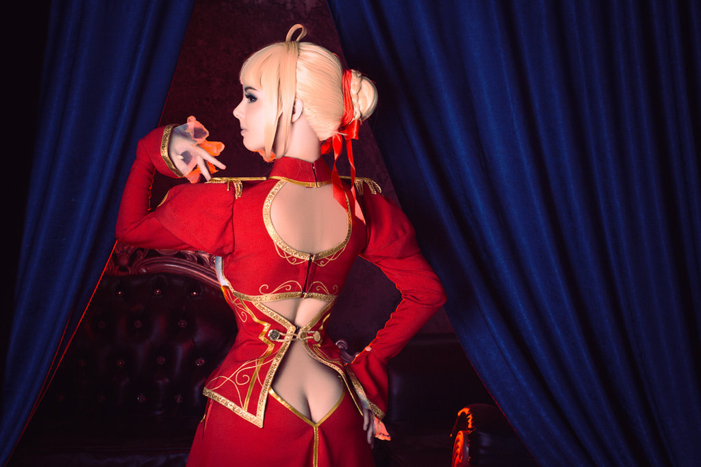 irishgamer1:  Fate/Extra Red Saber nude cosplay. 