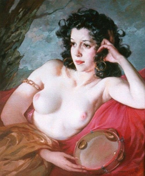 elpasha711:  Maria Szantho - Beauty with Tambourine 