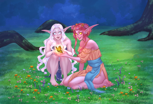  Stella and Vaeni (@lemongrace ) doin druid-y things together 