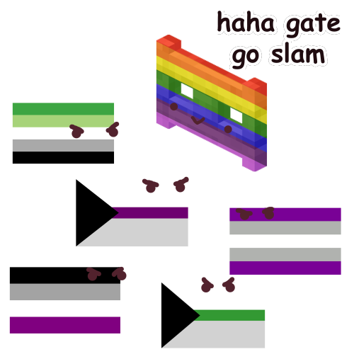 femaleman:kiss-the-cis:aro, demiro, demi, ace, and gray ace flags (in no particular order)