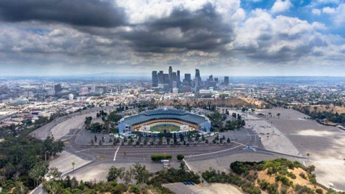 Dodger Stadium, from a drone!