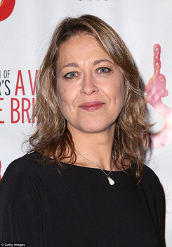 roadsnottaken:Nicola Walker can hardly contain her smile as she celebrates the opening night of A Vi