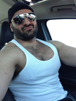 stratisxx:  Another hot Arab daddy… The masculine face ✔  the big hairy daddy chest ✔  the big hairy cock, &amp; balls made for filling a hole to capacity with his babies ✔