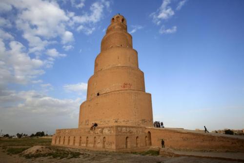 The Al-Malwiya minaret at the Al-Mutawakkil Mosque, in Samarra, Iraq. Photograph by Karim Kadim / AP
