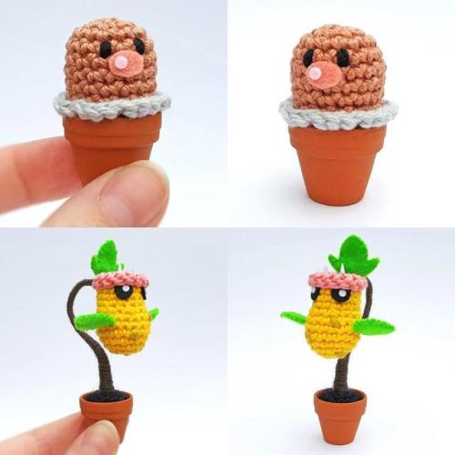 retrogamingblog:Crochet Potted Pokemon made by datpilz