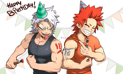 A quick something I drew for these shark boys yesterday to wish ‘em a happy birthday =3