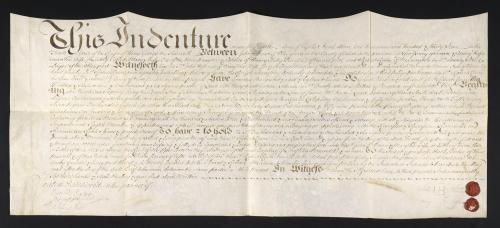 LJS Misc-3, another New Jersey indenture! Dated 4 Apr. 1737 recording the lease by John and Mary Hof