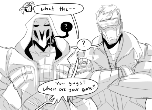 thezombiedogz:whyareyouheremate:thezombiedogz: KA-POW!!!Reaper and 76 may have have guns but Zarya c