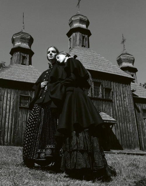 Carson Zehner &amp; Hanne Van Ooij with architecture in “Bohemian Rhapsody” for Porter Magazine #22,
