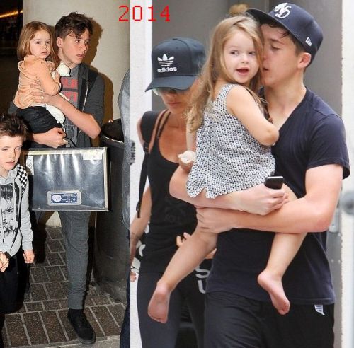 famille-de-sport:  Au fil du temps frère/soeur : Brooklyn & Harper Beckham