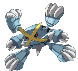 charmeleons:  Non-shiny and shiny Mega Metagross! ~persmission to upload via granted Artist