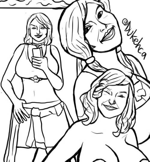 Porn Linework for a commission about my clients photos