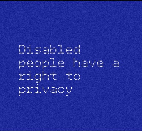 disabled-dionysus:[ID: nine images in white text on blue backgrounds. There is one statement on each