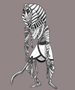 frogderby:  An ooky-spooky Mummy Lord I doodled today. 