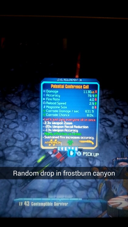 thedarlingofhyperion:Playing some bl2 on true vault hunter mode, when suddenly…