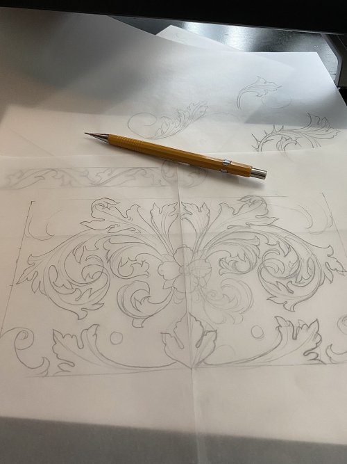 took a class on traditional scrollwork and acanthus leaves this weekend with Skyler Chubak (@letter.
